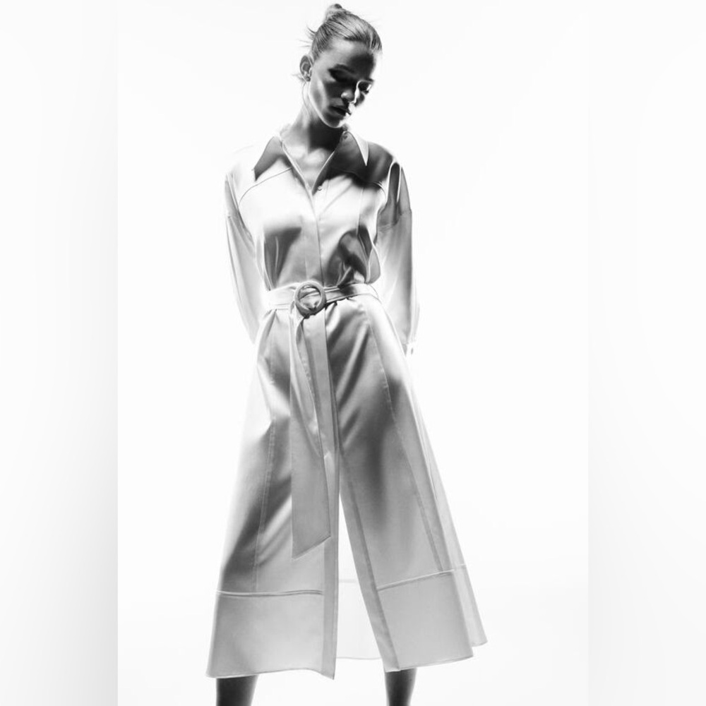 ZARA SATIN EFFECT SHIRT DRESS / REF. 8273/543